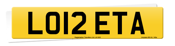 Registration number LO12 ETA